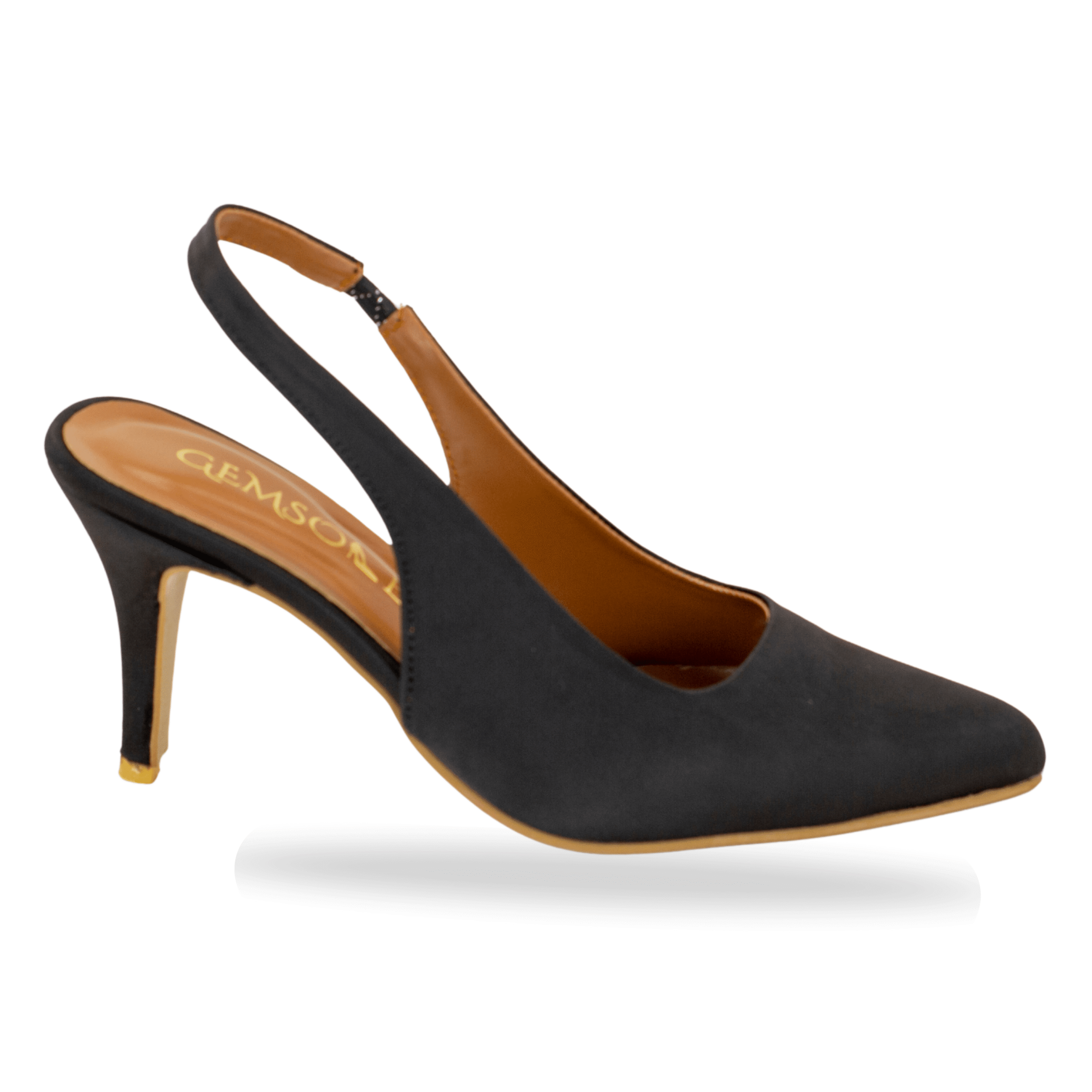 Black Pointed Sling Heels - Image 4